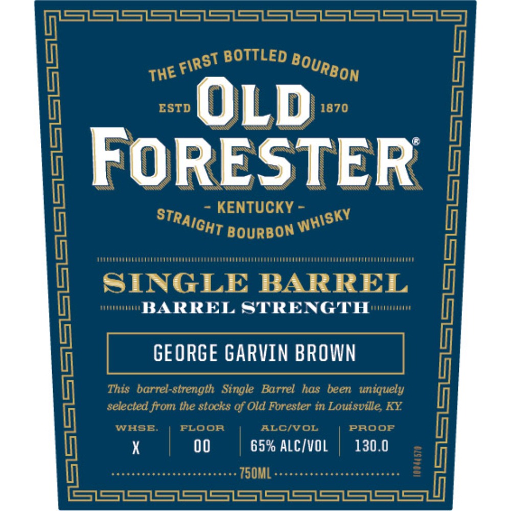 old forester single barrel barrel strength