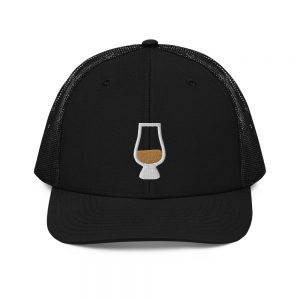 Half Full Whiskey Nosing Glass Trucker Cap