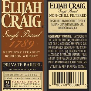 Read more about the article Elijah Craig Private Barrel Barrel Proof
