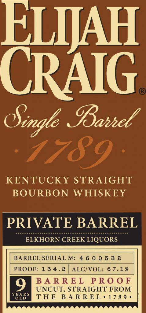 Elijah Craig Single Barrel Barrel Proof