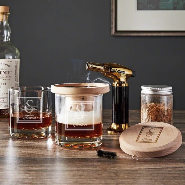 personalized whiskey smoker kit